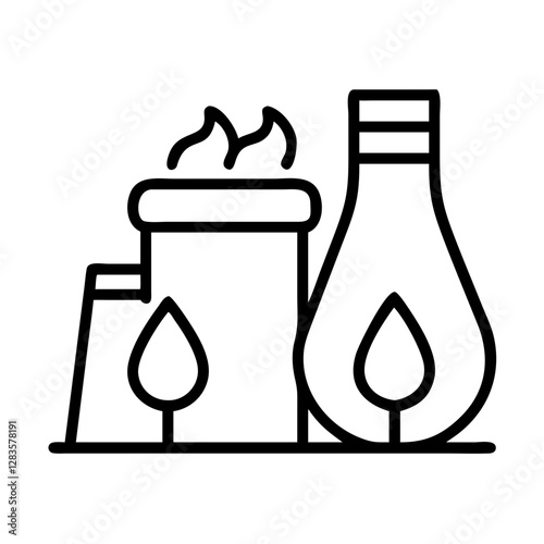 petrochemical icon, petrochemical line art - simple line art of petrochemical, perfect for petrochemical logos and icons