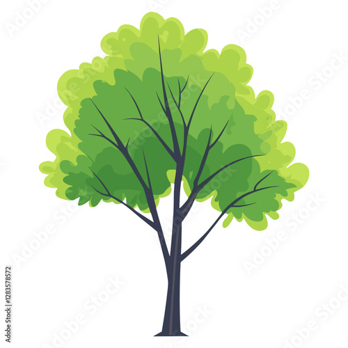 Green tree art illustration environmental vector