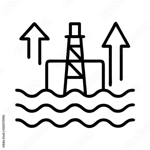 upstream operations icon, upstream operations line art - simple line art of upstream operations, perfect for upstream operations logos and icons