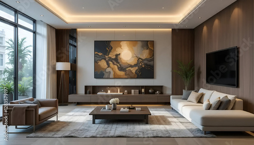 modern living room interior background 
