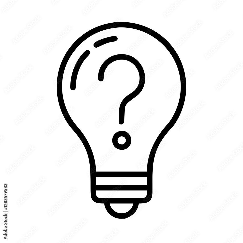 light bulb with question mark curiosity icon, light bulb with question mark curiosity vector, light bulb with question mark curiosity icon, light bulb with question mark curiosity vector,