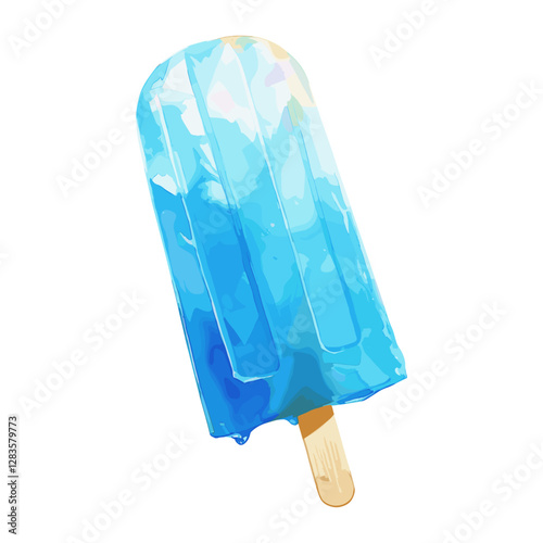 Popsicle illustration refreshing watercolor vector