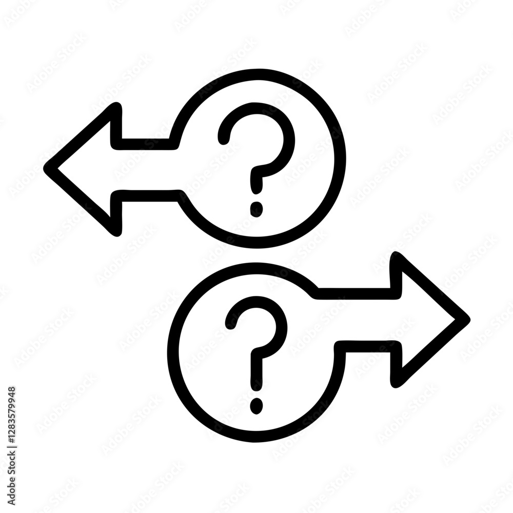 question mark and arrows options inquiry icon, question mark and arrows options inquiry vector, question mark and arrows options inquiry icon, question mark and arrows options inquiry vector,