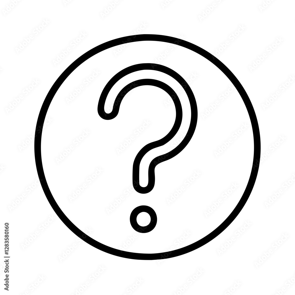 question mark icon, question mark line art - simple line art of question mark, perfect for question mark logos and icons question mark icon, question mark line art - simple line art of question mark, perfect for question mark logos and icons
