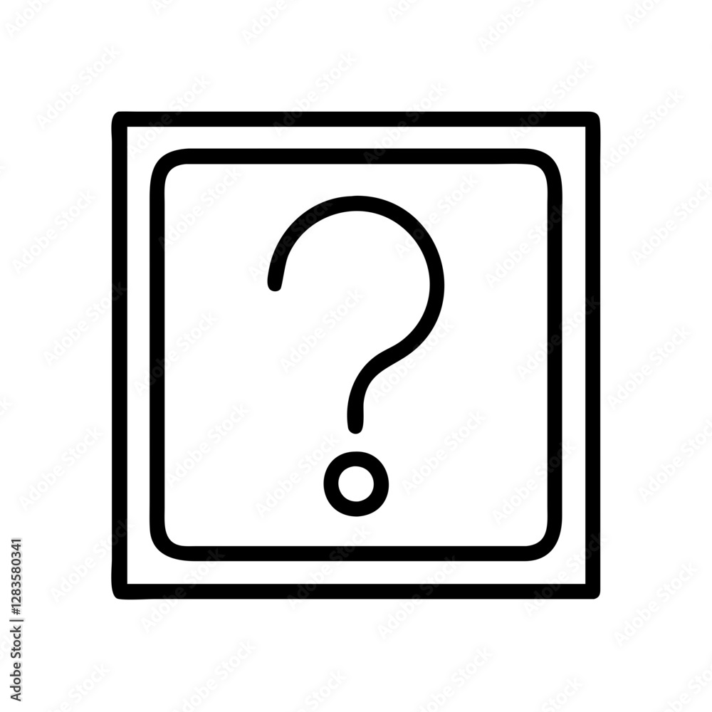 question mark in a square icon, question mark in a square line art - simple line art of question mark in a square, perfect for question mark in a square logos and icons question mark in a square icon, question mark in a square line art - simple line art of question mark in a square, perfect for question mark in a square logos and icons