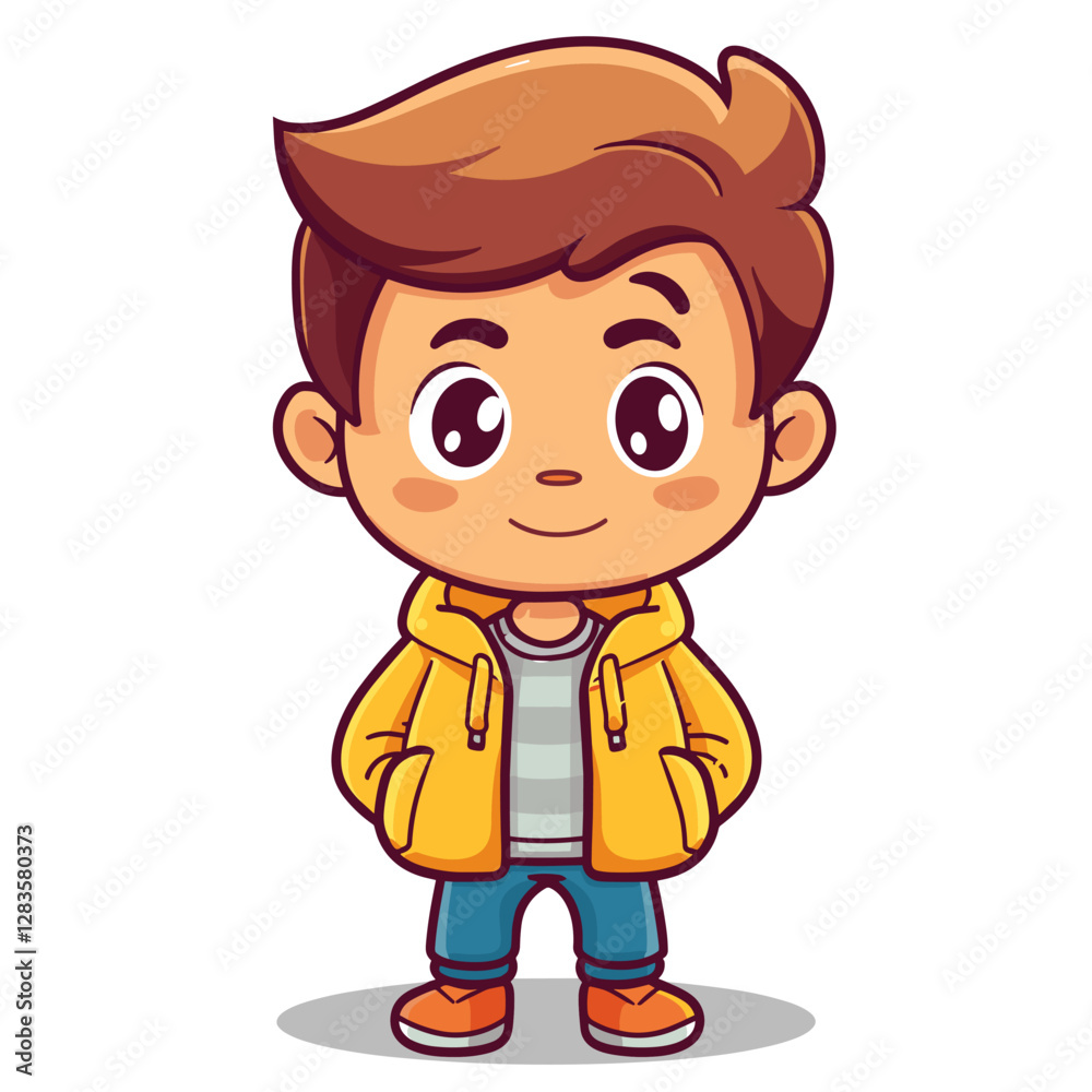 Cute little boy cartoon character vector illustration graphic design Cute little boy cartoon character vector illustration graphic design