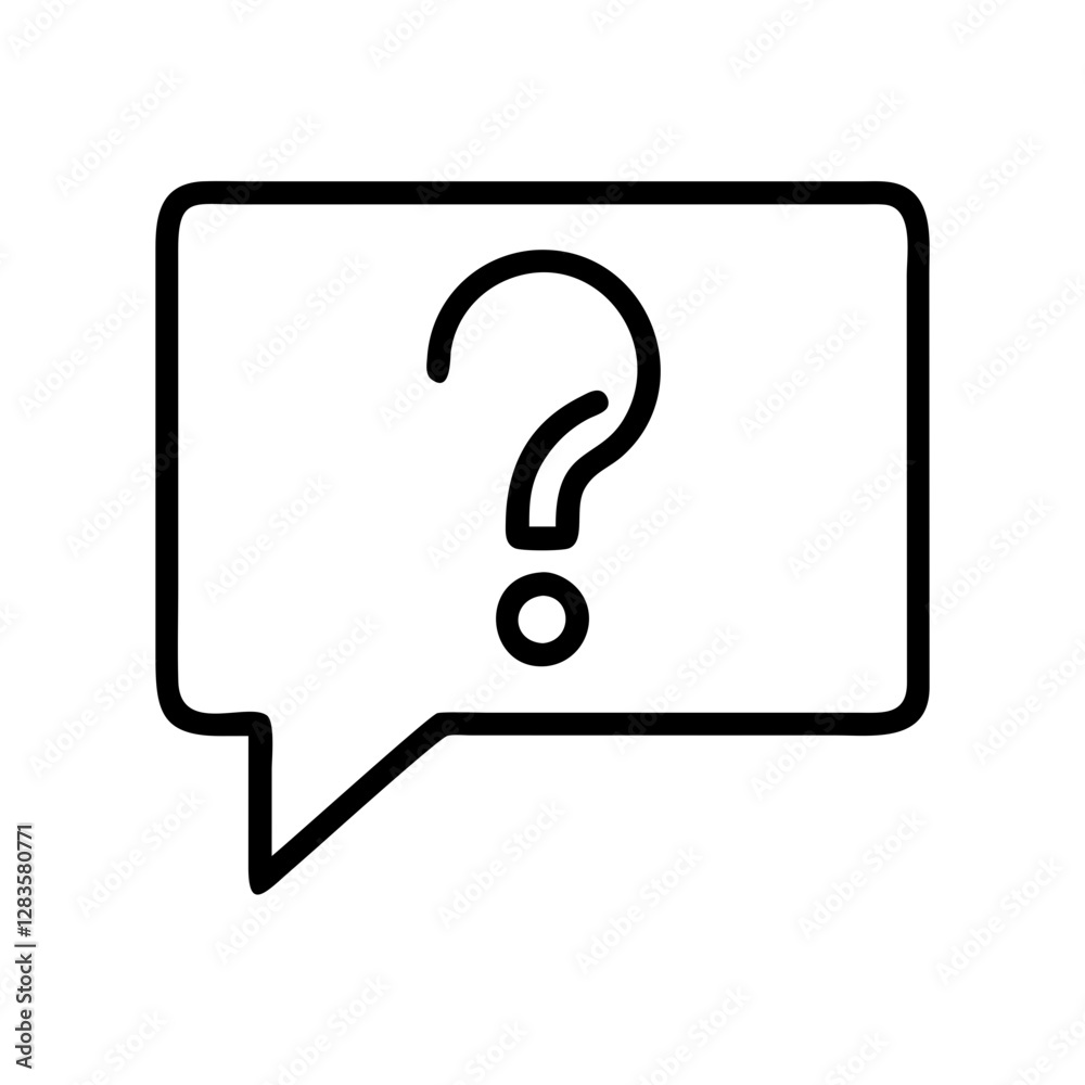 question mark in speech bubble icon, question mark in speech bubble line art - simple line art of question mark in speech bubble, perfect for question mark in speech bubble logos and icons question mark in speech bubble icon, question mark in speech bubble line art - simple line art of question mark in speech bubble, perfect for question mark in speech bubble logos and icons