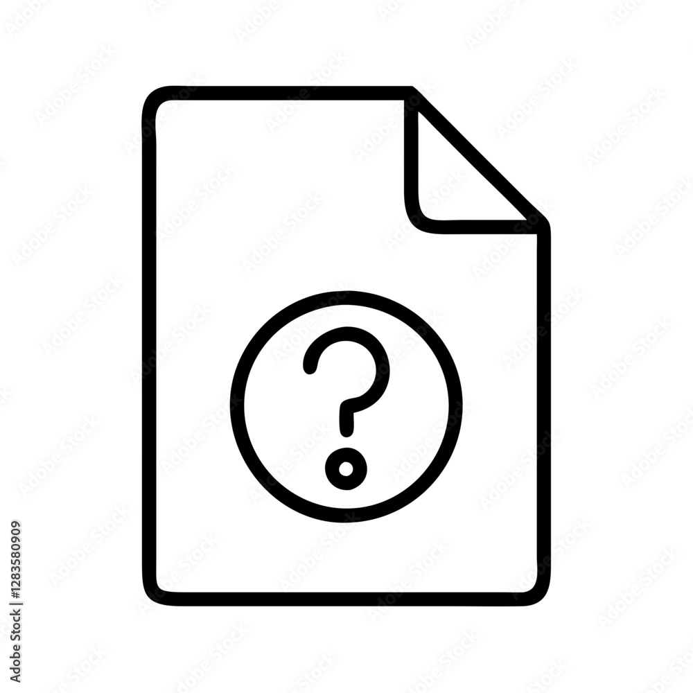 question mark on file icon, question mark on file line art - simple line art of question mark on file, perfect for question mark on file logos and icons question mark on file icon, question mark on file line art - simple line art of question mark on file, perfect for question mark on file logos and icons