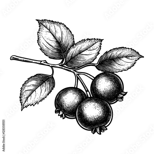 Blue berry art drawing sketch vector