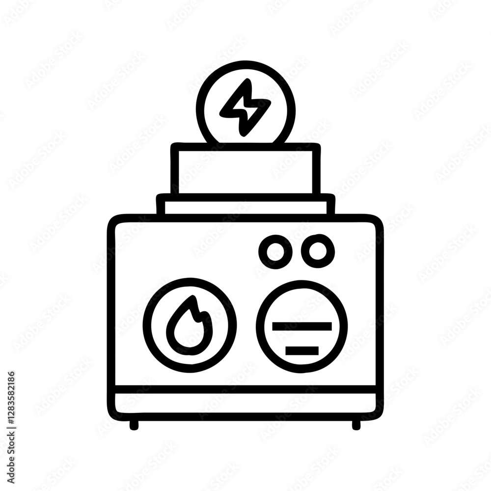 energy efficient cooking stove icon, energy efficient cooking stove line art - simple line art of energy efficient cooking stove, perfect for energy efficient cooking stove logos and icons energy efficient cooking stove icon, energy efficient cooking stove line art - simple line art of energy efficient cooking stove, perfect for energy efficient cooking stove logos and icons