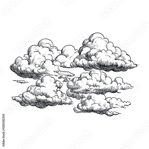 Clouds drawing sketch clouds vector