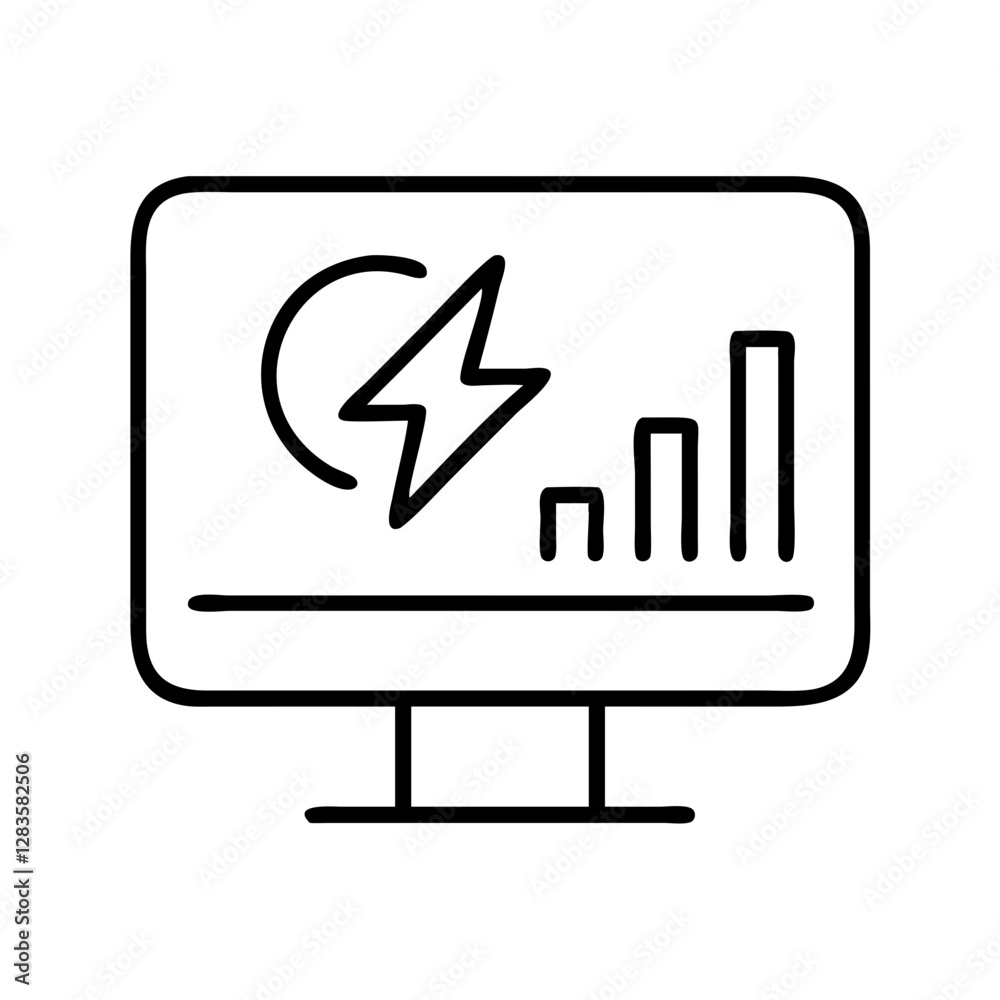 energy monitoring icon, energy monitoring line art - simple line art of energy monitoring, perfect for energy monitoring logos and icons energy monitoring icon, energy monitoring line art - simple line art of energy monitoring, perfect for energy monitoring logos and icons