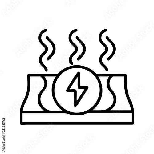 geothermal energy icon, geothermal energy line art - simple line art of geothermal energy, perfect for geothermal energy logos and icons