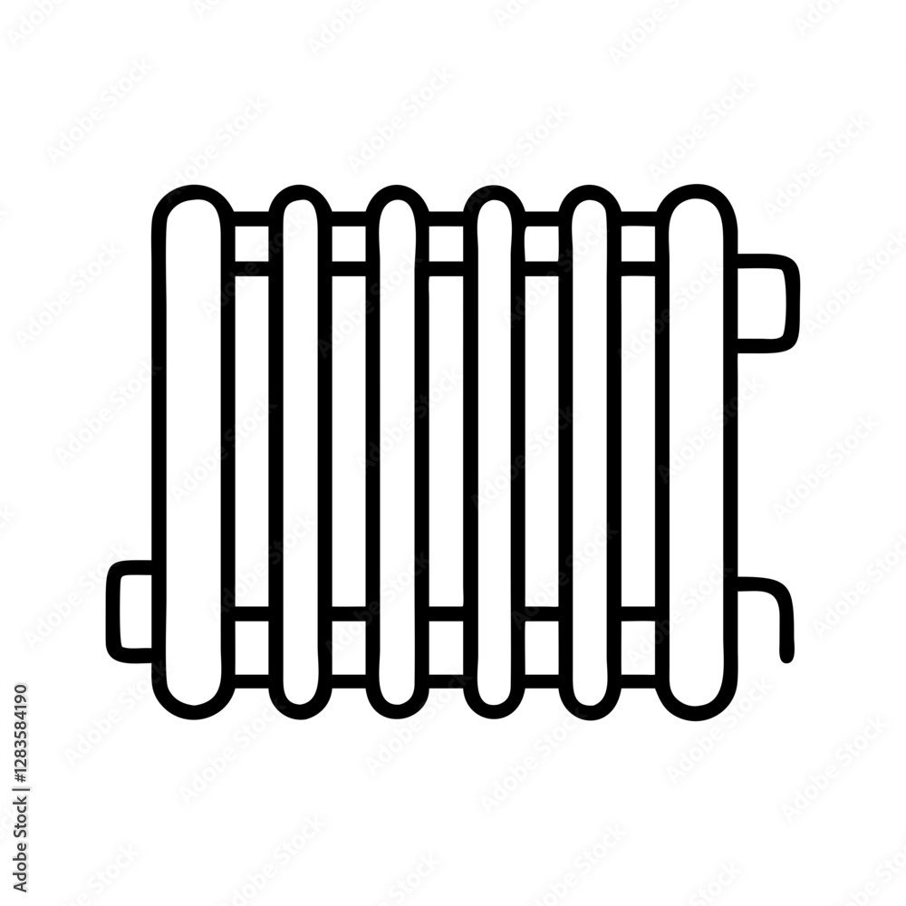 radiator icon, radiator line art - simple line art of radiator, perfect for radiator logos and icons radiator icon, radiator line art - simple line art of radiator, perfect for radiator logos and icons