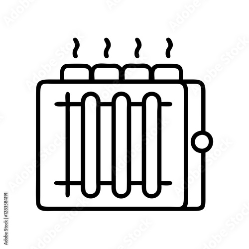 radiator icon, radiator line art - simple line art of radiator, perfect for radiator logos and icons