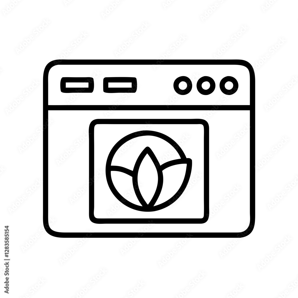 sustainable appliance icon, sustainable appliance line art - simple line art of sustainable appliance, perfect for sustainable appliance logos and icons sustainable appliance icon, sustainable appliance line art - simple line art of sustainable appliance, perfect for sustainable appliance logos and icons