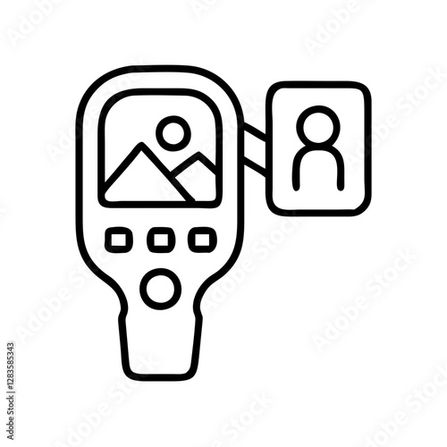 thermal imaging icon, thermal imaging line art - simple line art of thermal imaging, perfect for thermal imaging logos and icons