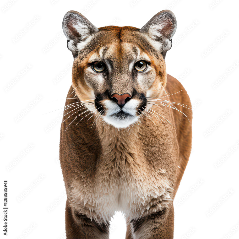 Obraz premium Majestic Cougar on Transparent Background
