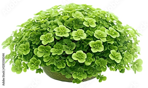 Flowers in a pot display vibrant blooms and lush foliage