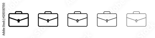 Case icon set in different stroke sizes