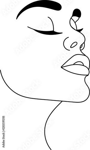 Vector illustration of a woman face