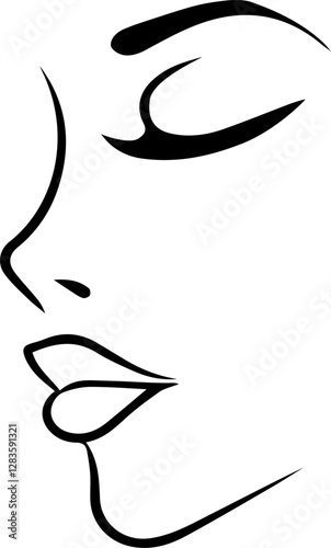 Vector illustration of a woman face