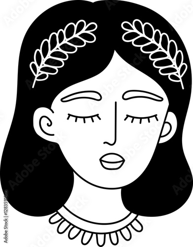 Woman head silhouette vector illustration