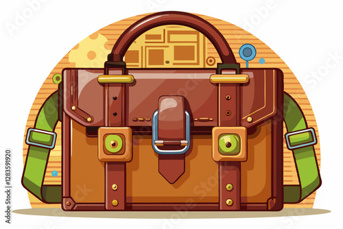 vector of  Brown engineering bag