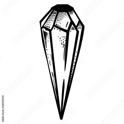 Individual diamond illustration gemstone crystal vector