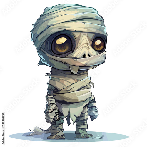 cartoon cute mummy vector illustration