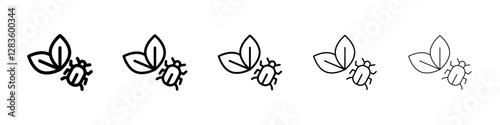 plant pests icon set in different stroke sizes