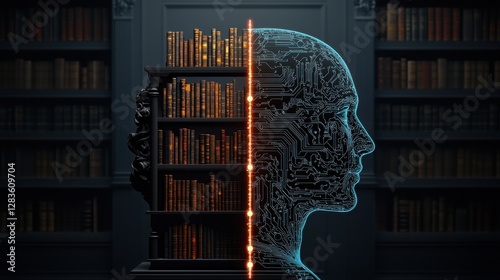 Fusion of Knowledge and Technology: A Conceptual Representation of Artificial Intelligence Emerging from Books in a Library Setting