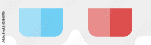 stereoscopic technology flat web icon concept