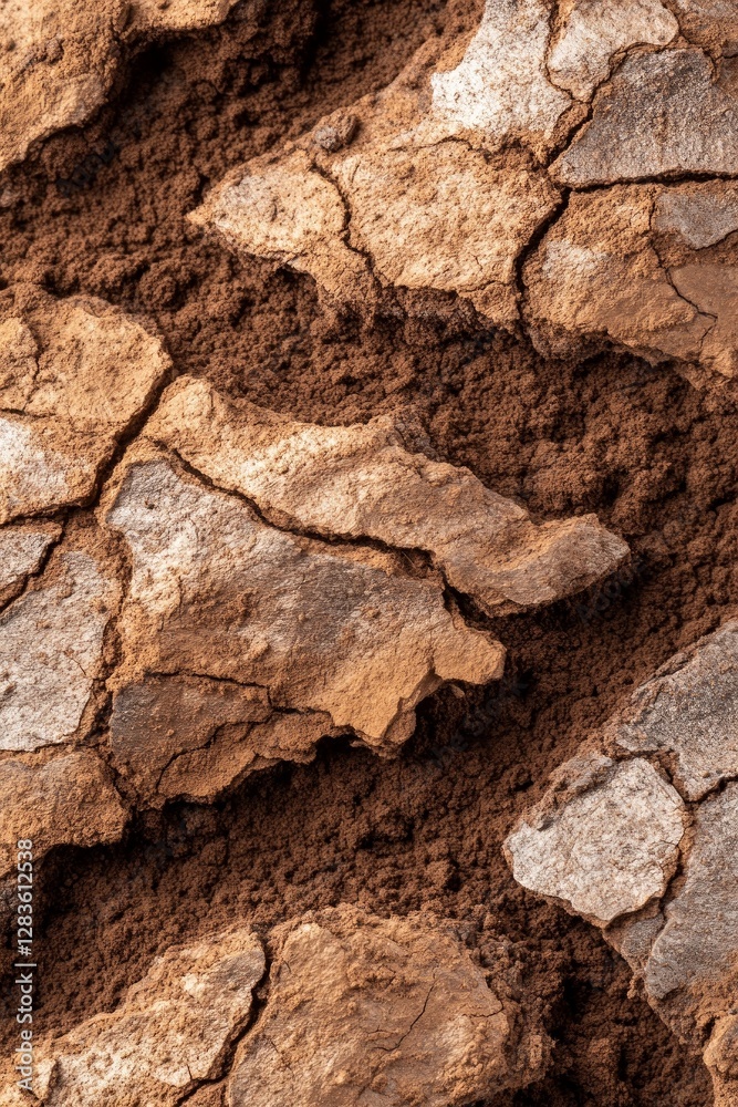 Cracked earth texture. Dry, brown soil. Abstract background. Cracked earth texture. Dry, brown soil. Abstract background.