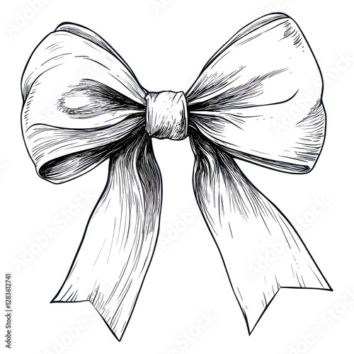 Cinch Bow illustration drawing sketch vector