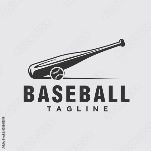 Baseball logo in modern minimalist style