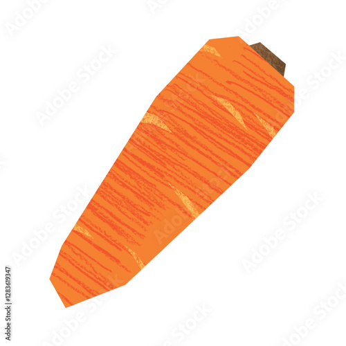 切り絵風のにんじん