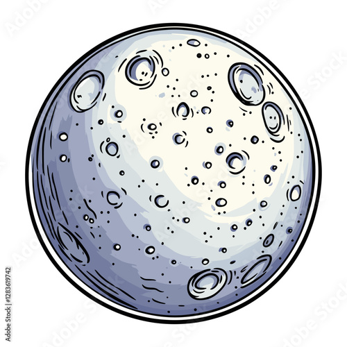 Realistic moon illustration celestial artistic vector