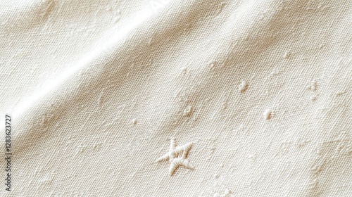 A Beachy Calm: A serene sandy expanse is gently sculpted, graced by a delicate starfish impression, capturing the quiet simplicity of the shoreline.