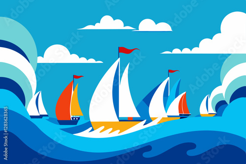 sailing boat on the sea