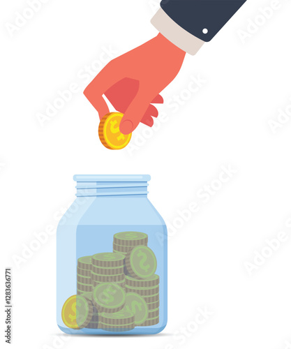 Money saving concept stock illustration