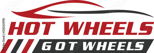 modern minimalist hot wheels car logo design and banding