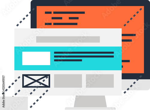 web design flat web icon concept