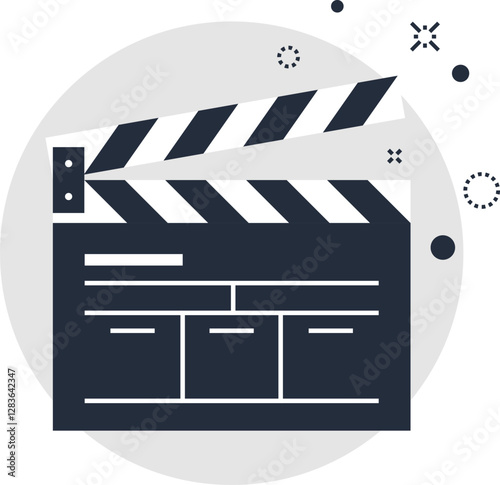 video production flat web icon concept