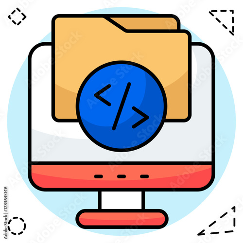 An icon design of coding folder