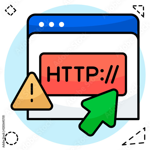 Modern design icon of http website