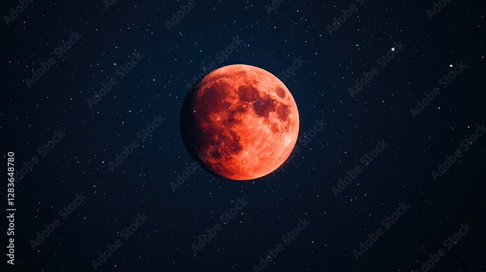 Naklejka premium Red moon