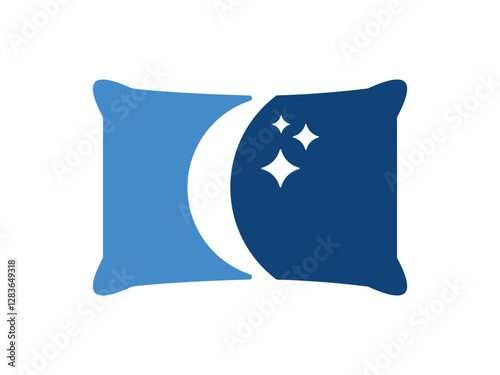 editable vector creative pillow with moon symbol design illustration isolated on transparent background