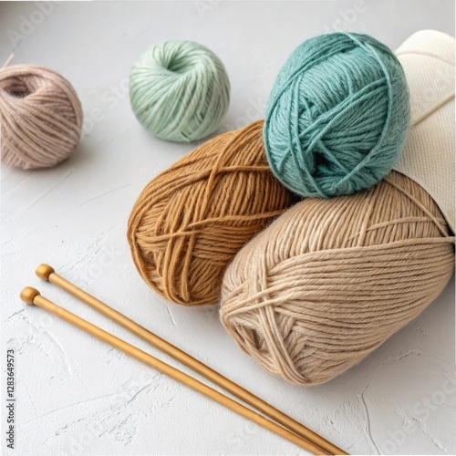 Knitting Yarn & Needles: Colors, Textures