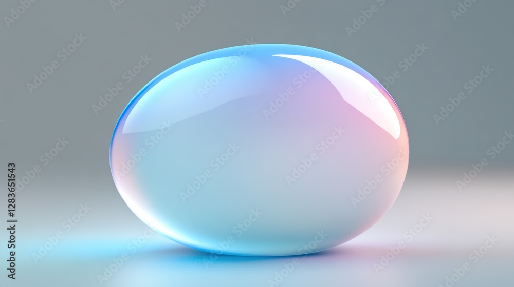 Iridescent Orb, A Captivating Display of Light and Color in 3D Rendering Iridescent Orb, A Captivating Display of Light and Color in 3D Rendering